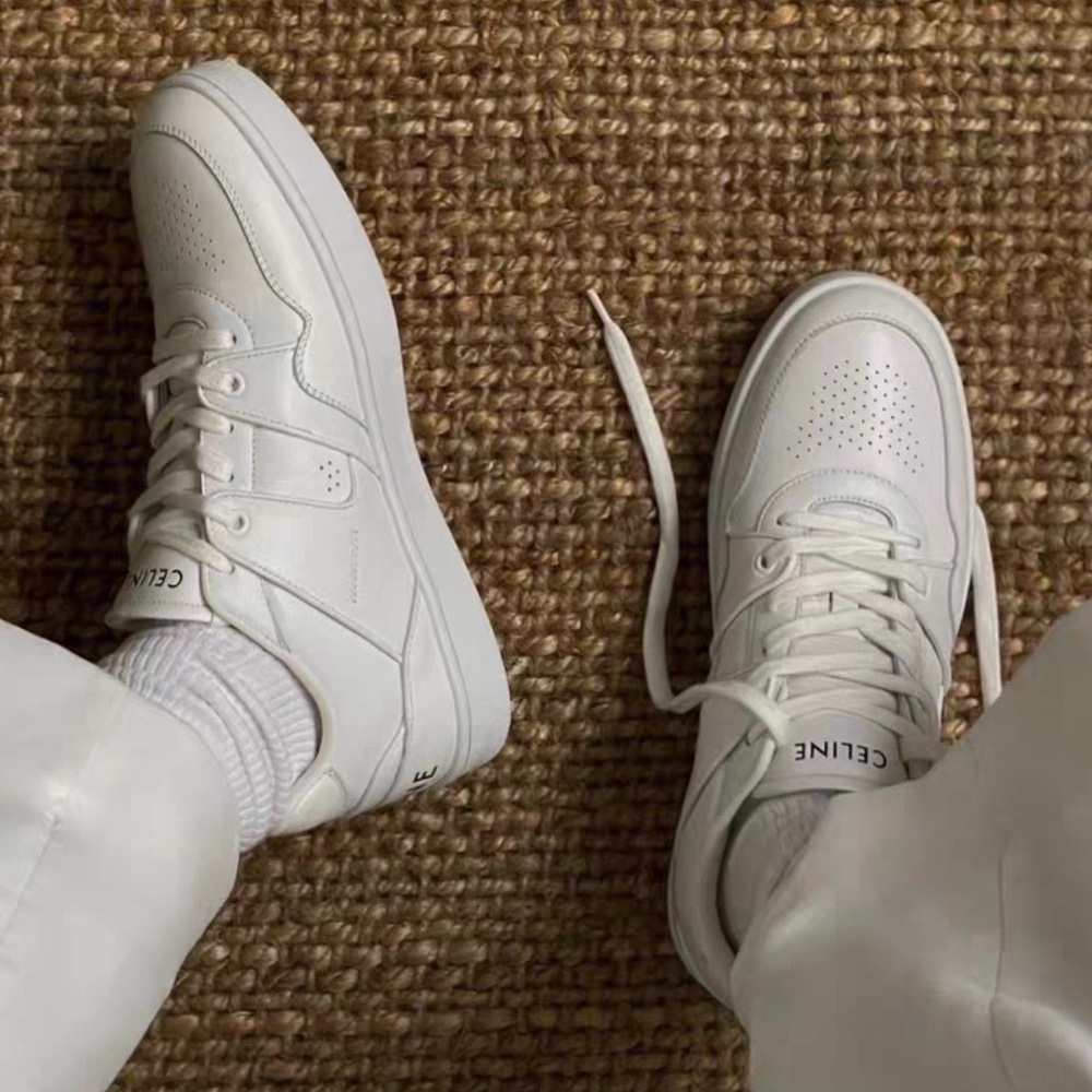 Celine Ivory Leather Sneakers